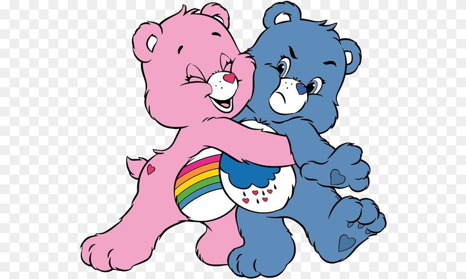 Caring Care Bears Andusins Clip Art Cartoon Grumpy And Cheer Bear, Animal, Mammal, Wildlife Png