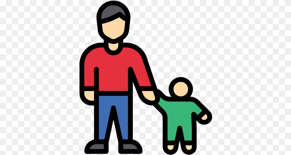 Caring Father Icon Of Colored Outline Style Available In Sharing, Clothing, T-shirt, Person, People Free Png Download