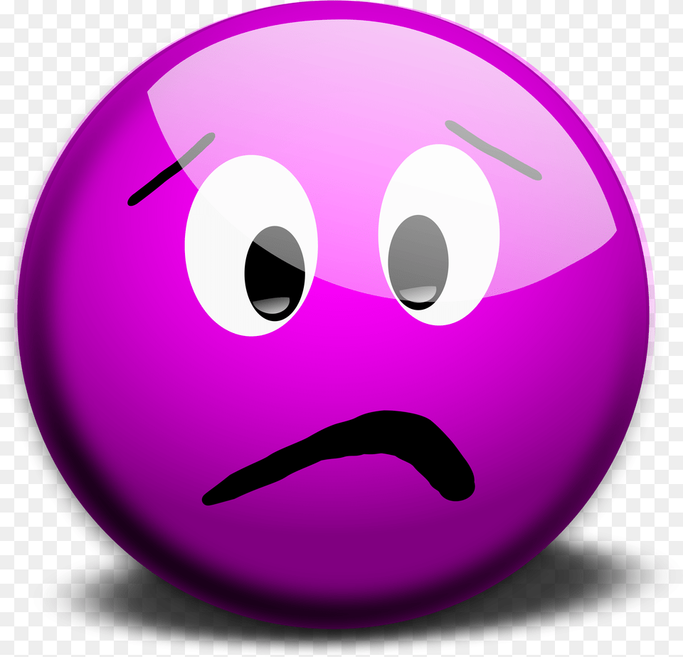 Carita De Preocupado Emoticon, Purple, Sphere, Disk Png