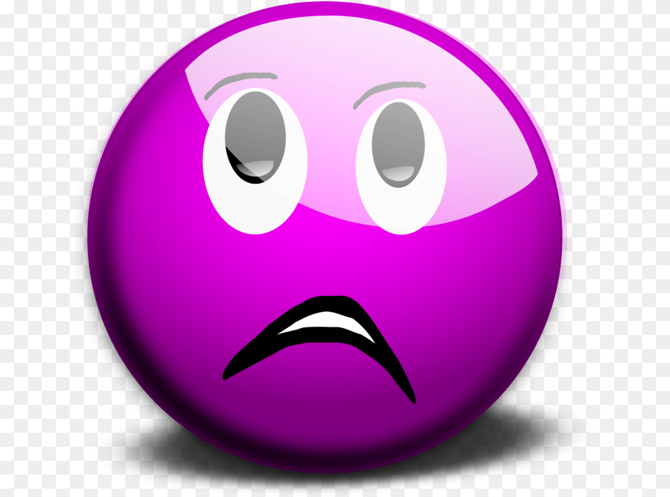 Carita De Preocupado Emoticon, Purple, Sphere Free Transparent Png