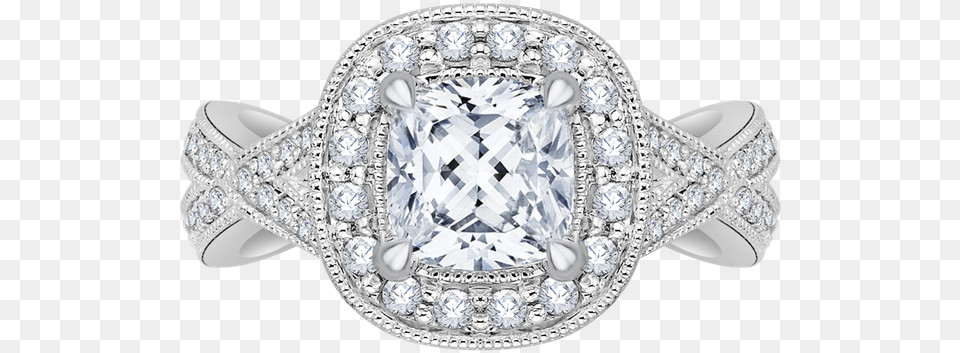Carizza 18k White Gold Carizza Semi Mount Engagement David Yurman Rings Wedding, Accessories, Diamond, Gemstone, Jewelry Free Png Download