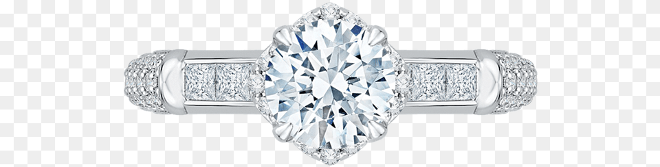 Carizza 18k White Gold Carizza Semi Mount Engagement Pre Engagement Ring, Accessories, Diamond, Gemstone, Jewelry Png Image