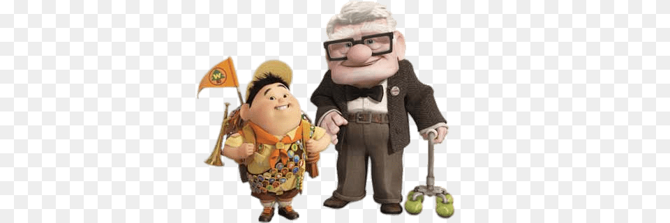 Carl And Russell Smiling, Baby, Person, Figurine, Food Free Png