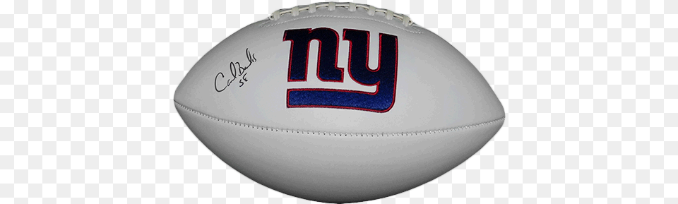 Carl Banks Autographed New York Giants Logo Football Jsa New York Giants, Ball, Rugby, Rugby Ball, Sport Png Image