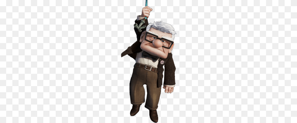 Carl Fredricksen Holding On To Hose, Body Part, Finger, Hand, Person Free Png Download