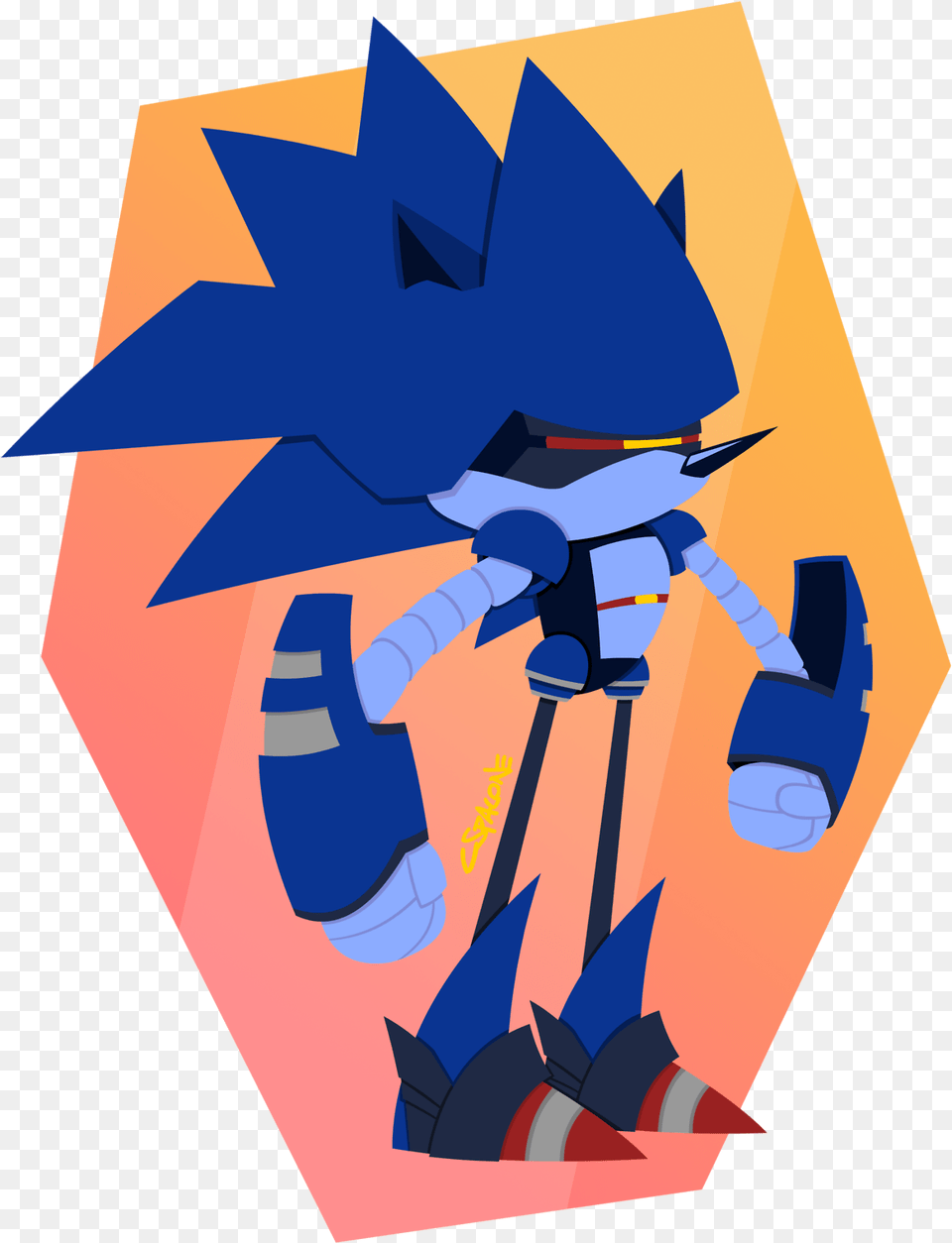Carlo Spacone Sonic Mania Silver Sonic, Art Free Png