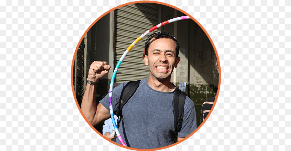 Carlos Found A Hula Hoop Helping Overcome Obstacles Peru Cast A Fishing Line, Adult, Male, Man, Person Free Png Download