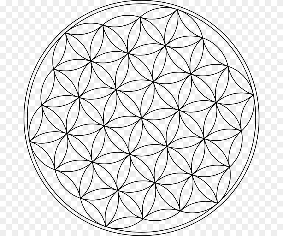 Carlotheman Flower Of Life Symbol, Gray Free Transparent Png