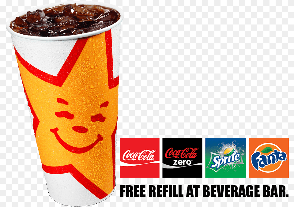 Carlquots Jr Drink Carls Jr Drinks, Beverage, Coke, Soda, Can Free Png