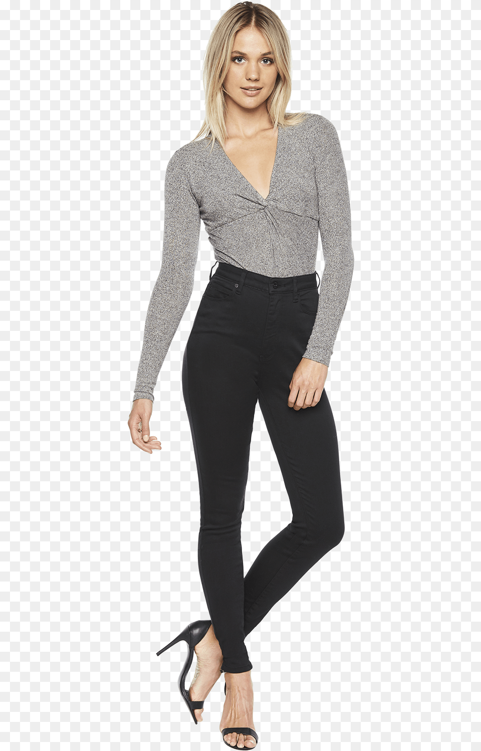 Carmella Bodysuit In Colour Frost Gray Photo Shoot, Adult, Sleeve, Shoe, Person Free Transparent Png