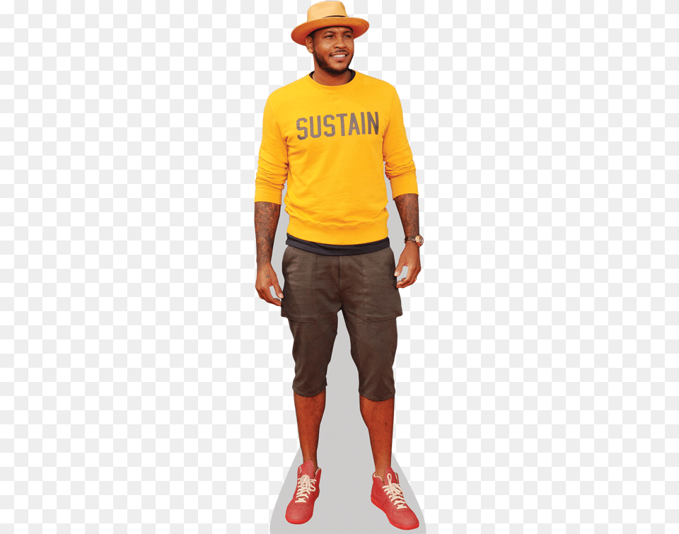 Carmelo Anthony Cardboard Cutout Carmelo Anthony Cut Out, Clothing, Hat, Shorts, T-shirt Free Png