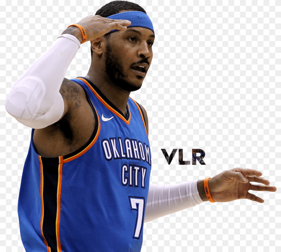Carmelo Anthony Carmelo Anthony Thunder, People, Person, Hand, Finger Free Png Download