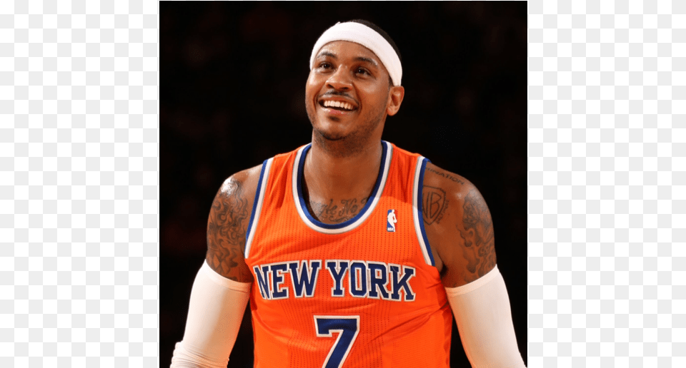 Carmelo Anthony Jahlil Okafor Trade Knicks, Clothing, Shirt, Face, Head Free Png