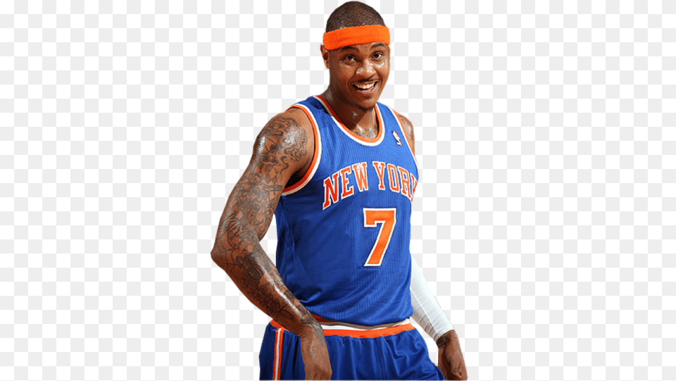 Carmelo Anthony Knicks, Clothing, Shirt, Person, Skin Png Image