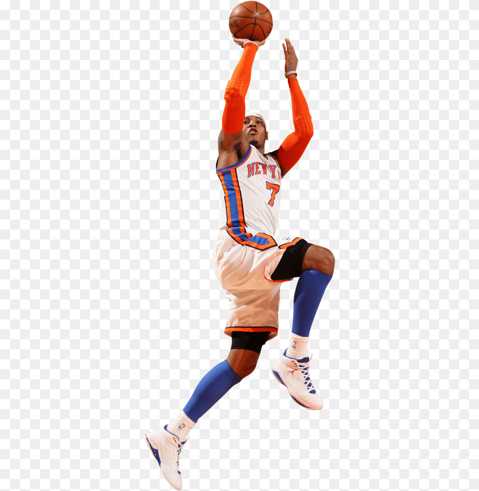 Carmelo Anthony Photo Melo 1 Block Basketball, Person, Shoe, Hand, Footwear Free Transparent Png