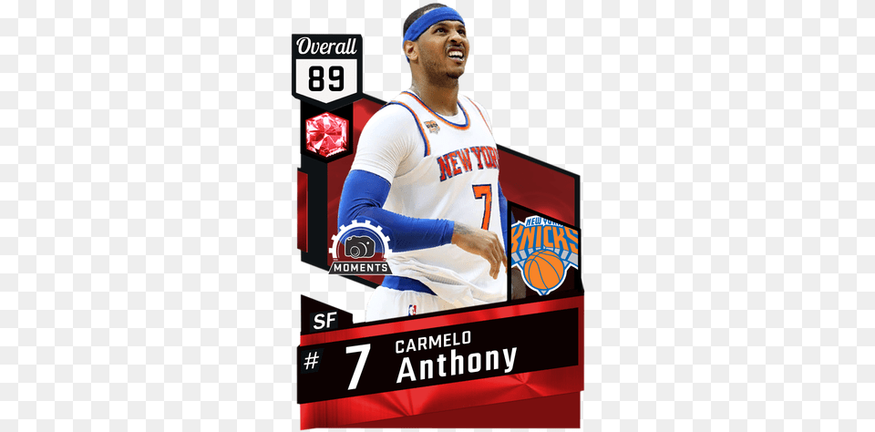 Carmelo Anthony Ruby Card Allen Iverson Kevin Durant Basketball Card, Hat, Person, Baseball Cap, Cap Png