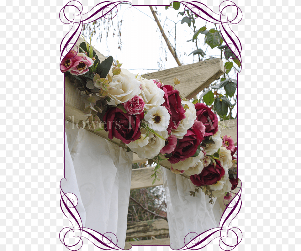 Carmen 1mt Straight Arbor Arch Table Runner Garland Bouquet, Art, Floral Design, Flower, Flower Arrangement Png