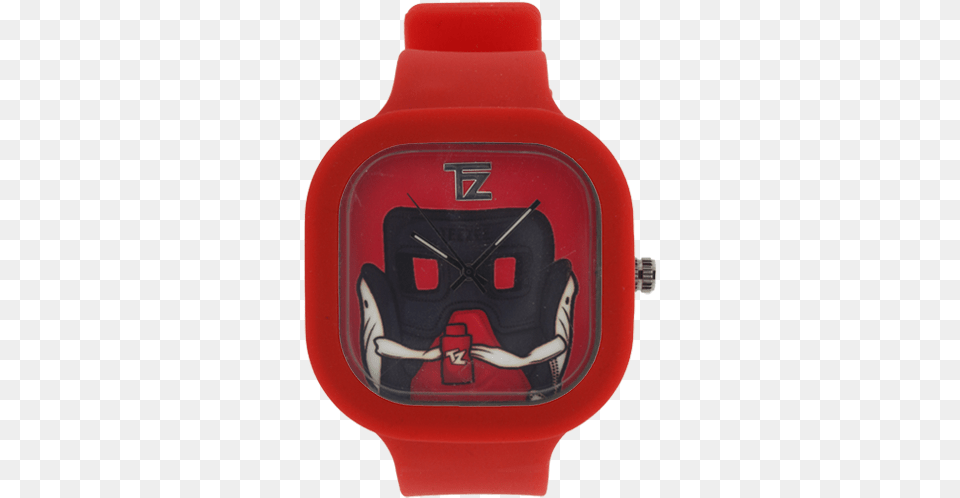 Carmine Tongue Red Band Analog Watch, Arm, Body Part, Person, Wristwatch Png