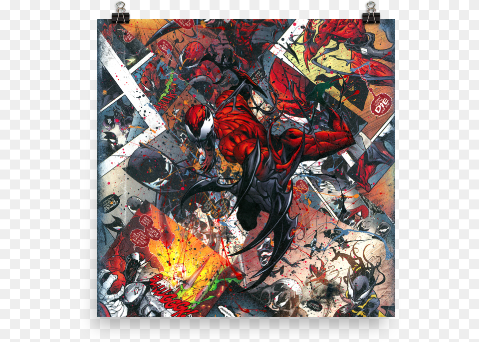 Carnage Canvas Collage Reproduction Print Modern Art, Book, Comics, Publication, Adult Png