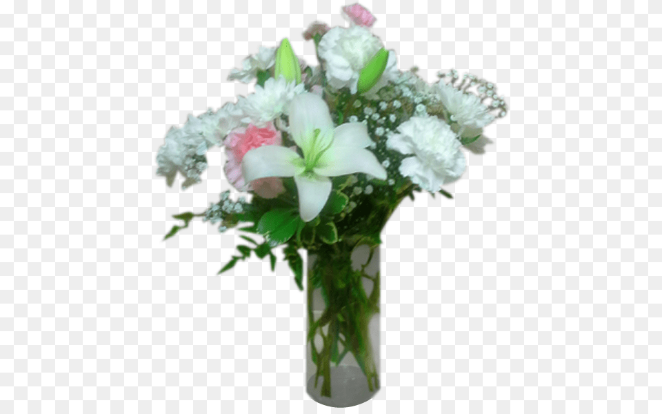 Carnation Amp Lily Vase Bouquet, Flower, Flower Arrangement, Flower Bouquet, Plant Free Transparent Png