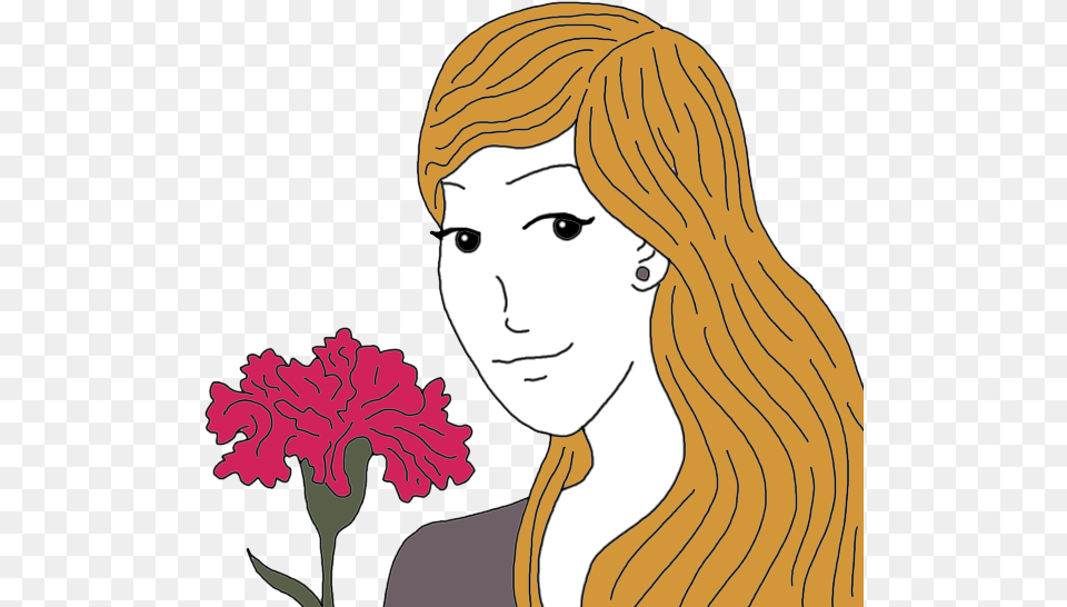 Carnations Illustration, Person, Carnation, Face, Flower Free Png Download