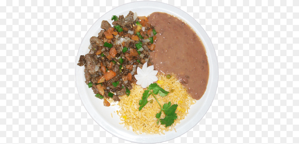 Carne A La Mexicana Rice And Curry, Food, Food Presentation, Meal, Dish Free Png Download