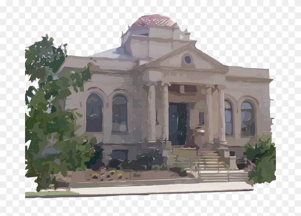 Carnegie Library Building, Villa, Porch, Housing, House Png Image
