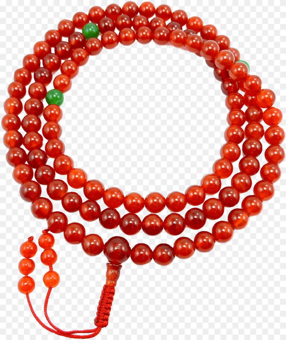 Carnelian Mala 108 Beads With Green Jade Bracelet, Accessories, Bead, Bead Necklace, Jewelry Free Transparent Png
