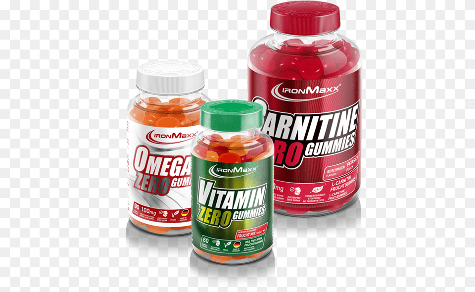 Carnitine Zero Gummies Ironmaxx, Medication, Food, Ketchup, Pill Free Png Download