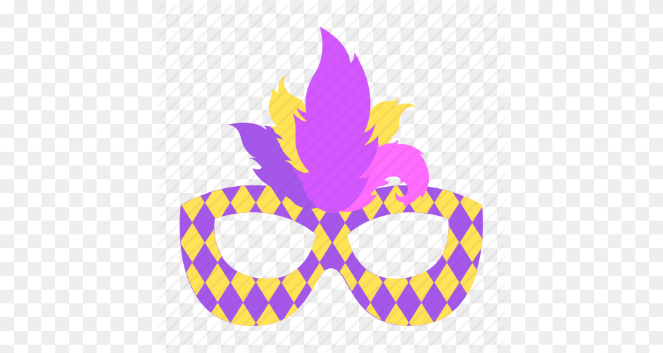 Carnival Feathers Mardigras Mask Pattern Icon, Purple, Crowd, Mardi Gras, Parade Free Png
