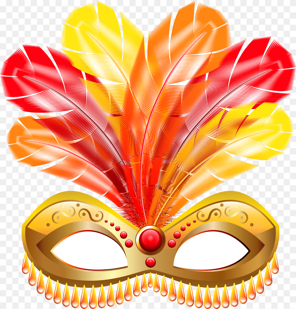 Carnival Gold Feather Mask Clip Art Gallery Transparent Carnival Mask With Feathers Png Image