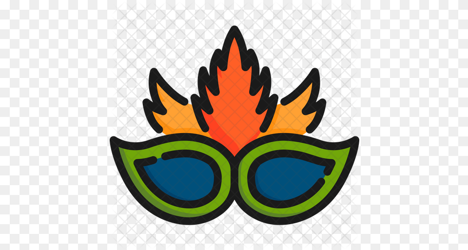 Carnival Mask Icon Emblem, Leaf, Plant, Symbol Png