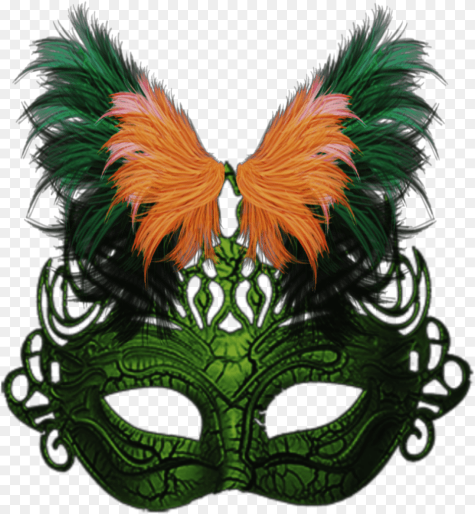 Carnival Mask Purple And Teal Feather, Accessories, Pattern, Person Png Image