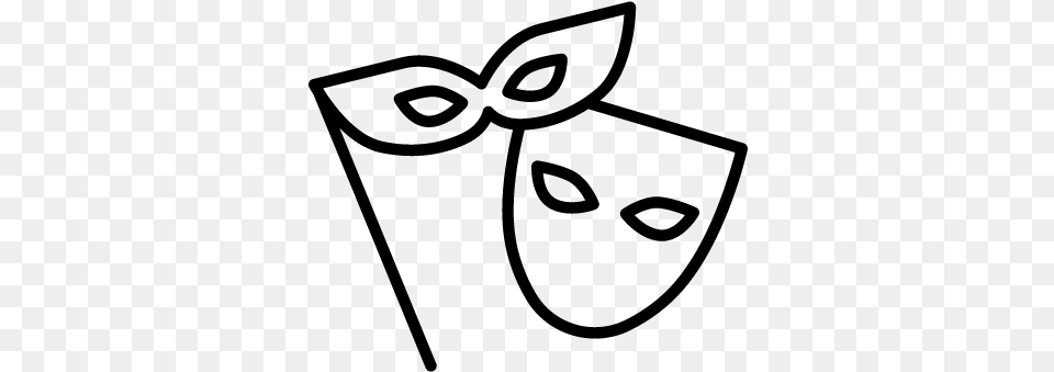 Carnival Masks Vector Icono Disfraz, Gray Png
