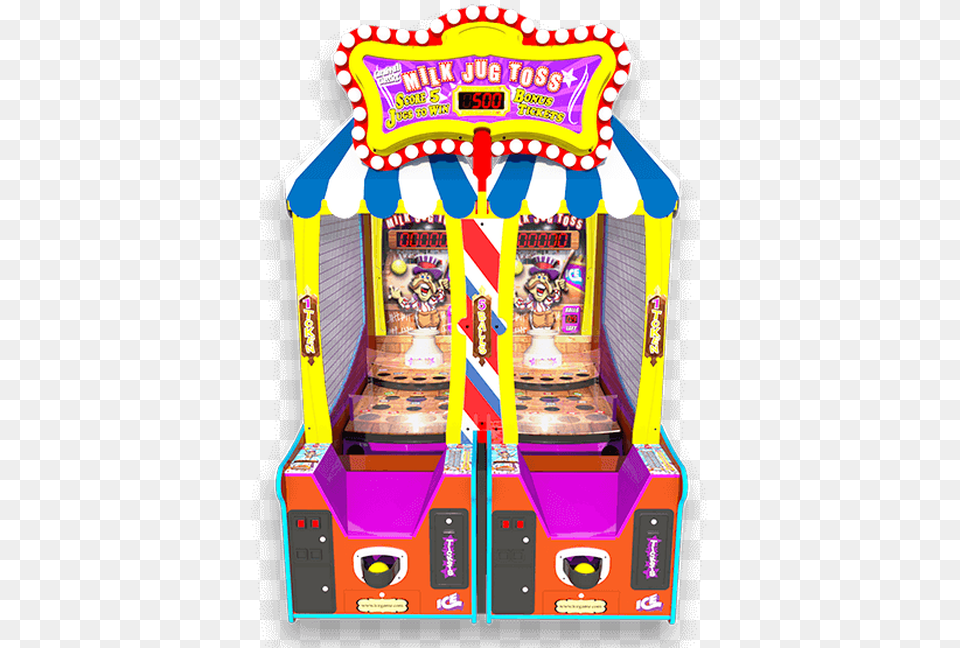 Carnival Milk Jug Toss Redemption Arcade Game Arcade Cabinet, Arcade Game Machine Png Image