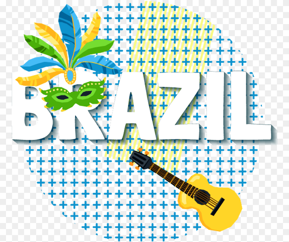 Carnival Sticker Brasil Guitar, Musical Instrument Png