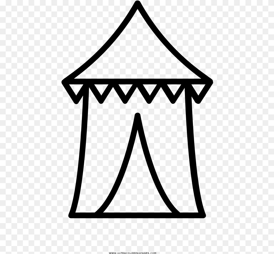 Carnival Tent Coloring, Gray Free Transparent Png