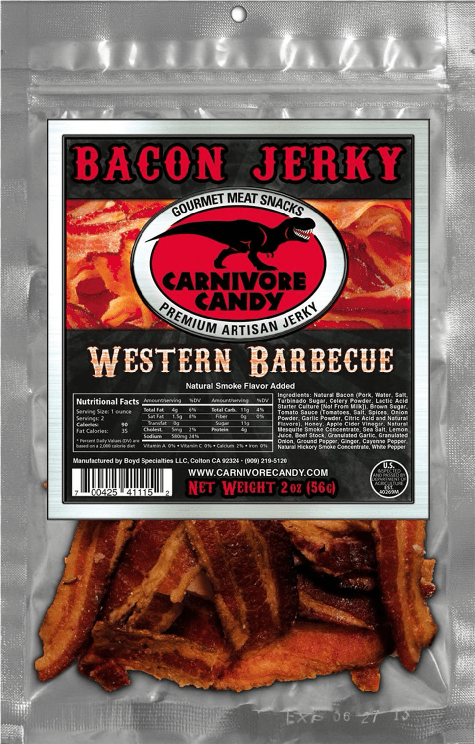 Carnivore Candy Western Barbecue Bacon Jerkyclass Bacon Jerky, Food, Meat, Pork, Sandwich Free Png
