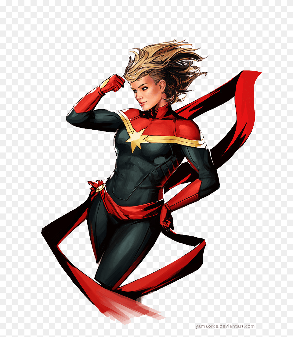 Carol Danvers Captain Marvel Black Widow Iron Man Vision, Book, Clothing, Comics, Costume Png Image