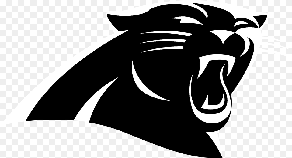 Carolina Panther Logo Transparent Carolina Panthers Logo, Stencil, Animal, Fish, Sea Life Free Png Download