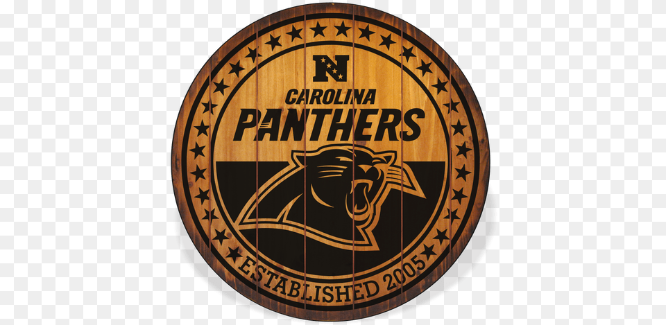 Carolina Panthers Barrel Top Sign Carolina Panthers 6 X 12 Metal Nfl Team License Plate, Logo, Badge, Emblem, Symbol Png