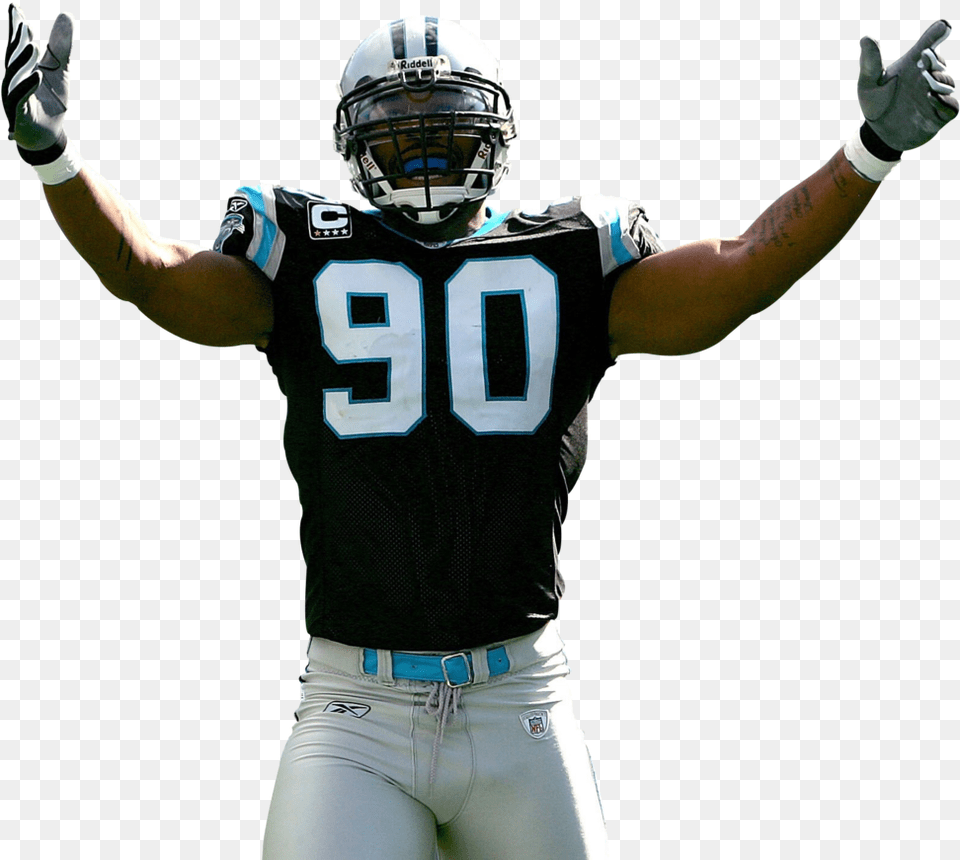 Carolina Panthers Helmet, Playing American Football, Person, American Football, Glove Free Png