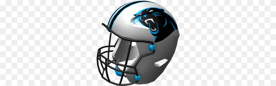Carolina Panthers Helmet Roblox Nfl Helmet, Crash Helmet, American Football, Football, Person Png Image
