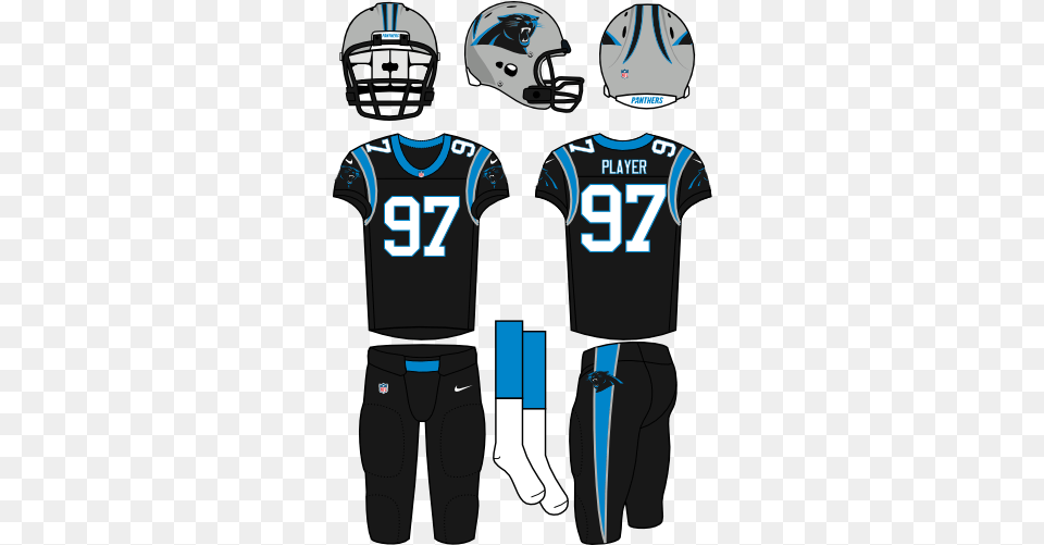 Carolina Panthers Home Uniform National Football League Denver Broncos Alternate Uniform, Clothing, Helmet, Shirt, American Football Free Png