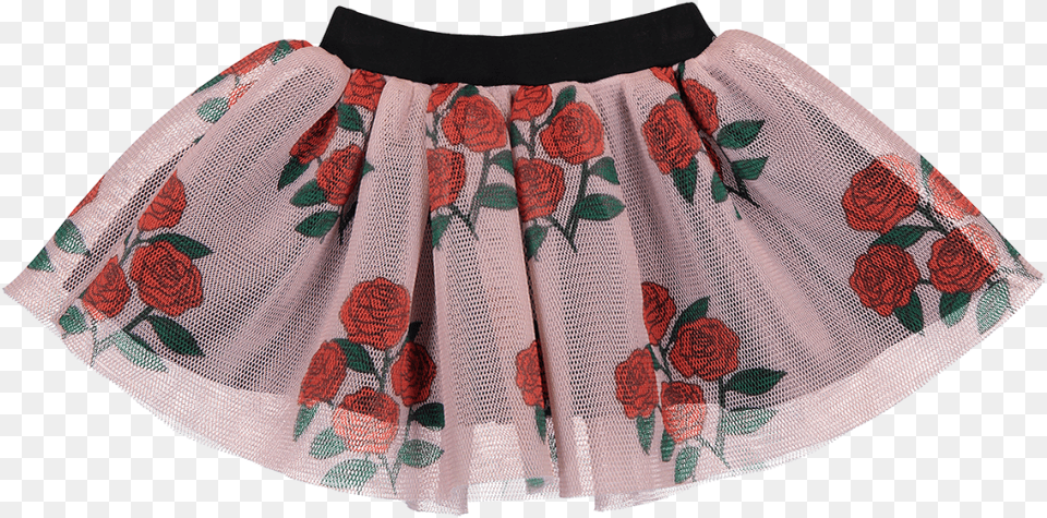 Caroline Bosmans Marsha Mellow Skirt Furbo Rose Bush Caroline Bosmans Rose Bush Print Tutu Skirt, Clothing, Miniskirt, Flower, Plant Png Image