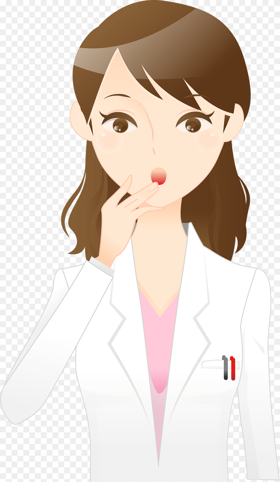 Carolyn Medical Doctor Woman Is Surprised Clipart, Clothing, Coat, Adult, Publication Free Png Download