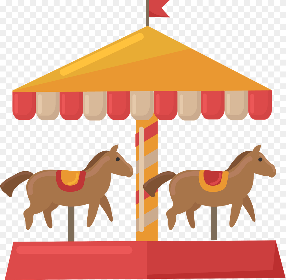 Carousel Clipart, Play, Amusement Park, Animal, Horse Free Png Download