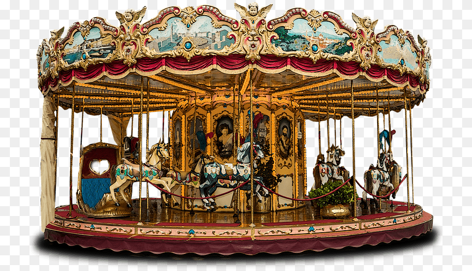 Carousel Clipart Transparent Piazza Della Repubblica, Amusement Park, Play, Plant, Theme Park Png Image
