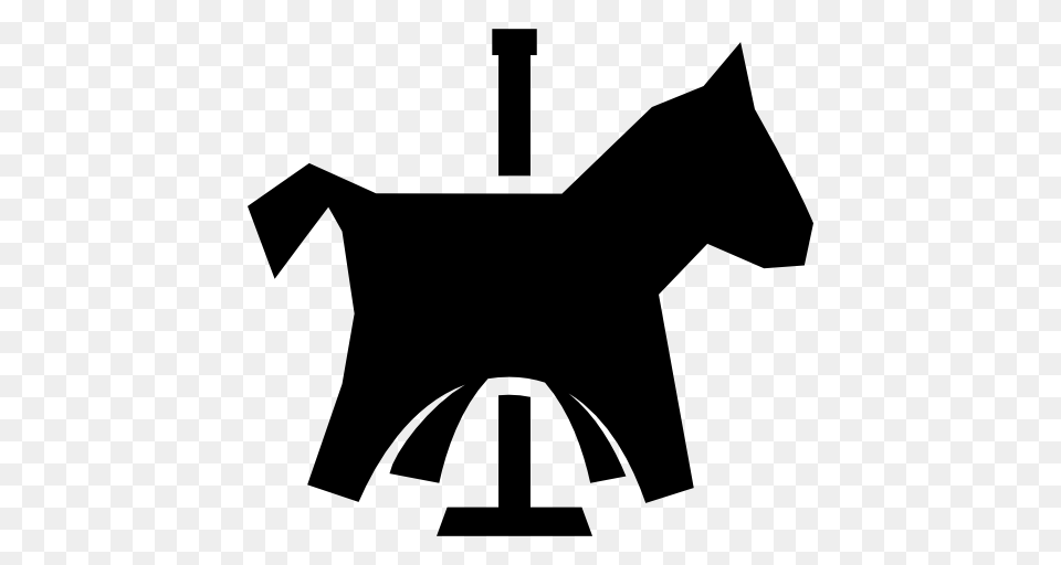 Carousel Funfair Animals Horse Icon, Gray Free Transparent Png