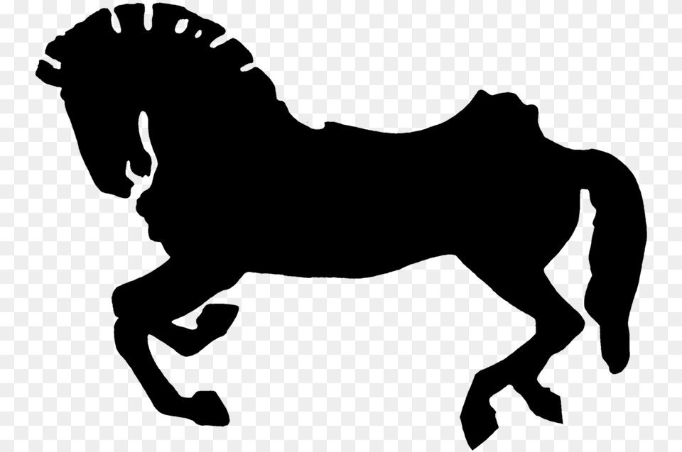 Carousel Horse Carousel Horse Ride Turn Horse Silhouette, Gray Free Png
